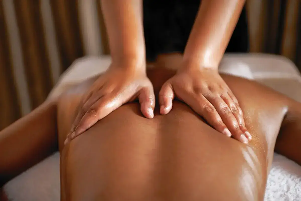 Rehabilitative massage therapy session